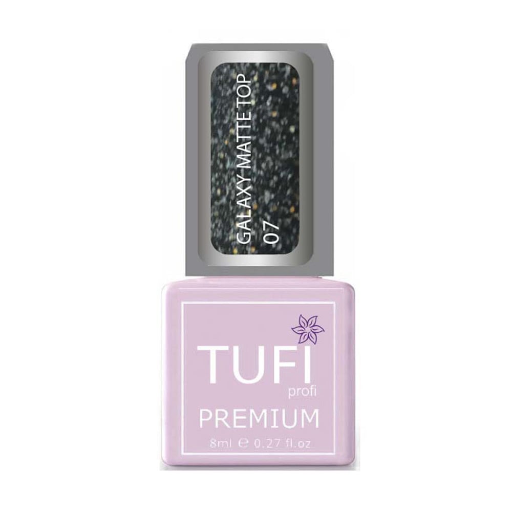 Уцінка! Топ для гель-лаку Tufi Profi Premium Galaxy Matte Top 07 Кассіопея, 8 мл